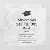 黒い黄色のグランジ卒業式の日付を保存 セーブザデート (正面/裏面)