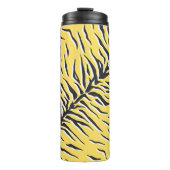 黒い黄色のトラのストライプヴィンテージ:パターン。 タンブラー (正面)