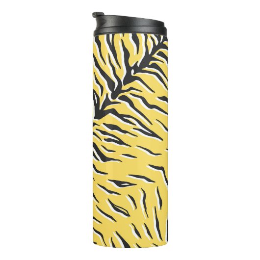 黒い黄色のトラのストライプヴィンテージ:パターン。 タンブラー (回転右)