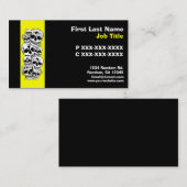 黒い黄色の絵を描スプラットスカルカスタムカード 名刺 (正面/裏面)