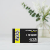 黒い黄色の絵を描スプラットスカルカスタムカード 名刺 (スタンド正面)