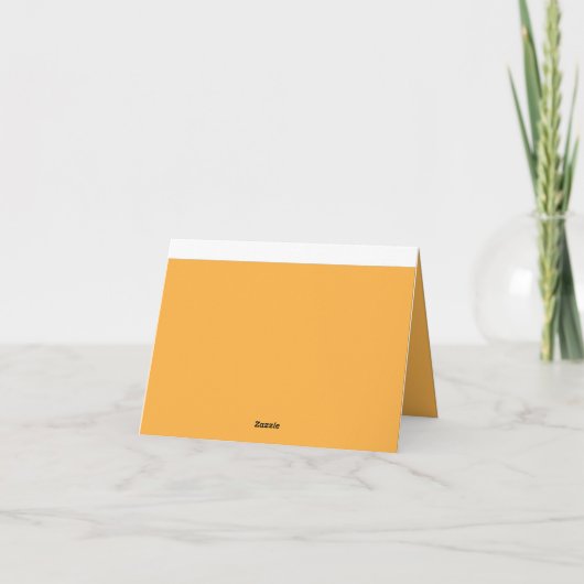 黒い黄色の背縁ど景 サンキューカード (裏面)