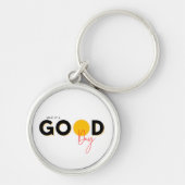 黒い黄色の赤は良い日の金属キーチェーンを作る キーホルダー (正面)