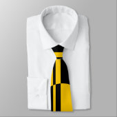 黒い黄色はっきりしたの円ストライプの前向き負 ネクタイ (タイ)