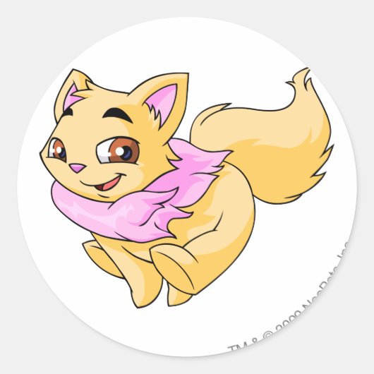 黒い黄色 ラウンドシール (正面)