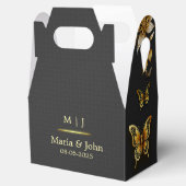 黒い黄金の蝶の好意ボックス フェイバーボックス (オープン)