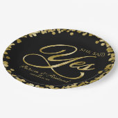 黒い黄金、彼女はイエスと婚約パーティー ペーパープレート (アングル)