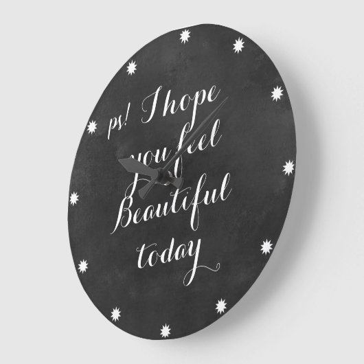 黒い黒い黒い黒い黒い板の引用文が美しいと感じ思う ラージ壁時計 (傾斜)