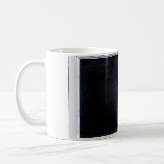 黒い黒い黒い黒い黒い黒い黒板の黒い看板 コーヒーマグカップ (左)
