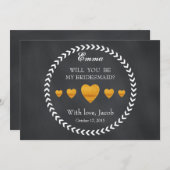 黒い黒い黒い黒板が私の花嫁になる 招待状 (正面/裏面)