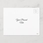 黒い黒い黒板と赤いハートのバレンタインデー シーズンポストカード (裏面)