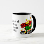 黒い黒はキリスト教を支持できないジュネーブ マグカップ (正面右)