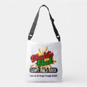 黒い黒はクリスチャンを支持できない クロスボディバッグ (正面)