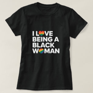 黒い黒人女性の生活が大好き Tシャツ