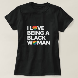 黒い黒人女性の生活が大好き Tシャツ