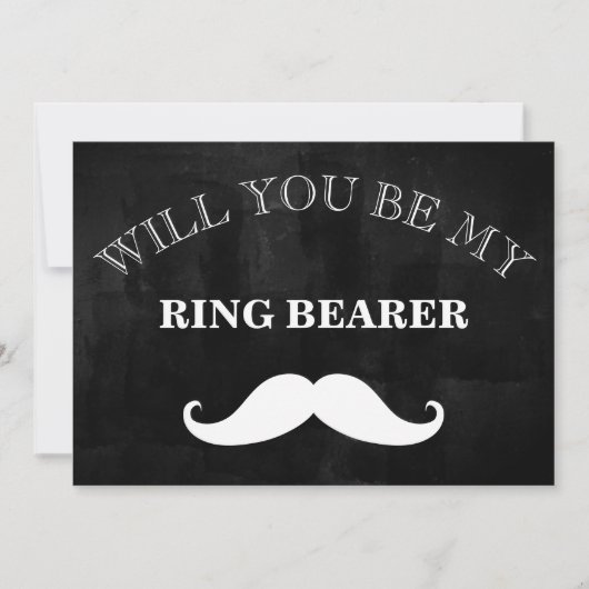 黒い黒板が私の花婿介添人? 招待状 (正面)