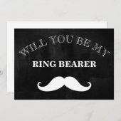 黒い黒板が私の花婿介添人? 招待状 (正面/裏面)