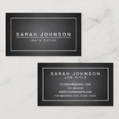黒い黒板でモダン及びミニマル 名刺 (正面/裏面)