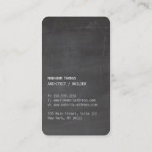 黒い黒板にデザイナースクライブラロゴ 名刺 (裏面)