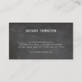 黒い黒板に白いインクのブロサークルのロゴ 名刺 (裏面)