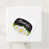 黒い黒板に白いデイジー 感謝 フェイバータグ (インサイチュ)