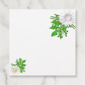 黒い黒板に白いデイジー 感謝 フェイバータグ (裏面)