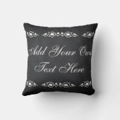 黒い黒板のカスタムでやる気を起こさせるな引用文 クッション (裏面)