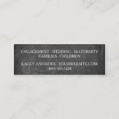 黒い黒板のスタイル スキニー名刺 (裏面)