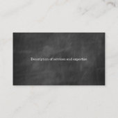 黒い黒板の先生の個人教師 名刺 (裏面)