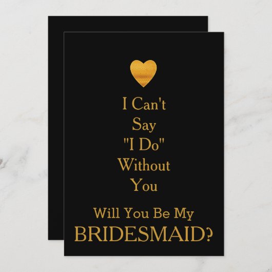 黒い黒板を下げたら俺の花嫁になる 招待状 (正面/裏面)