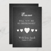 黒い黒板を下げたら俺の花嫁になる 招待状 (正面/裏面)