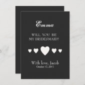 黒い黒板を下げたら俺の花嫁になる 招待状 (正面/裏面)