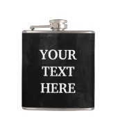 黒い黒板を個人化して下さい フラスク (正面)