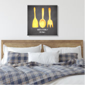 黒い黒板イエローガルーズキッチン キャンバスプリント (インサイチュ (寝室))