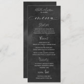 黒い黒板シルバーカファンシールシブ書 メニュー (正面/裏面)