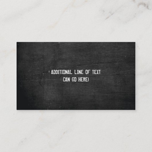 黒い黒板デザイナー名刺 名刺 (裏面)