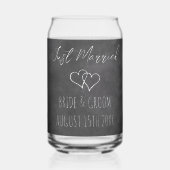 黒い黒板プリント缶ガラス結婚式パーティー ガラス缶 (正面)