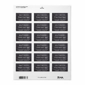 黒い黒板ラベルに白い生鴨の卵 ラベル (フルシート)