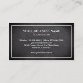 黒い黒板青の顔マスク 名刺 (裏面)