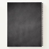 黒い黒板 ブラウン イエロー キッチン用品 レシピ ノートブック (裏面)