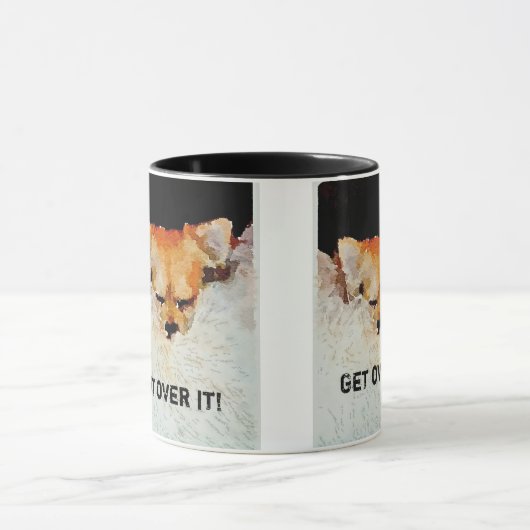 黒い11oz信号器のマグ マグカップ (中央)