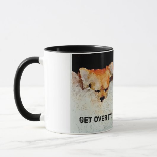 黒い11oz信号器のマグ マグカップ (左)