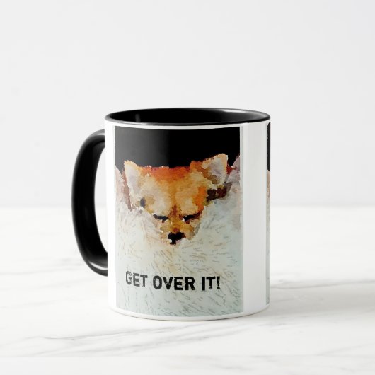 黒い11oz信号器のマグ マグカップ (正面左)