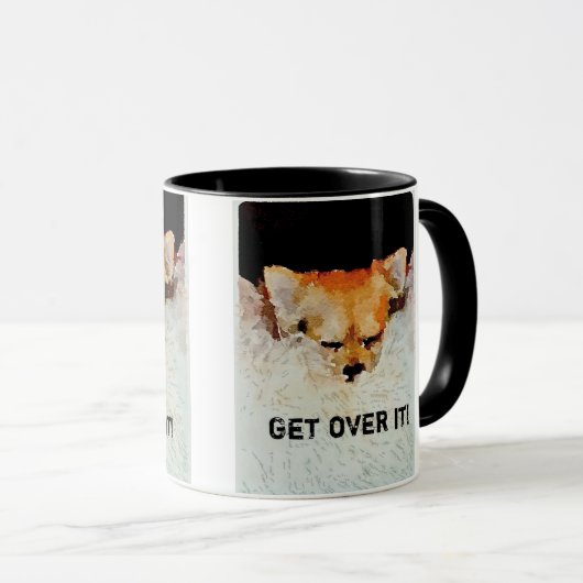 黒い11oz信号器のマグ マグカップ (正面右)