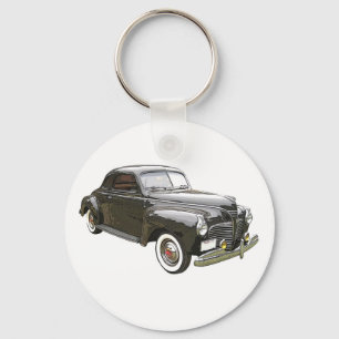 黒い1941年のプリマスのデジタルによって高められるイメージ キーホルダー