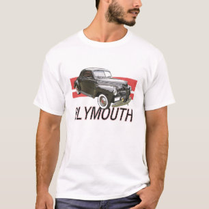 黒い1941年のプリマスのデジタルによって高められるイメージ Tシャツ
