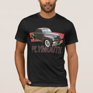 黒い1941年のプリマスのデジタルによって高められるイメージ Tシャツ