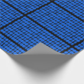 黒い2進符号の青 ラッピングペーパー (角)