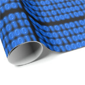 黒い2進符号の青 ラッピングペーパー (ロールコーナー)