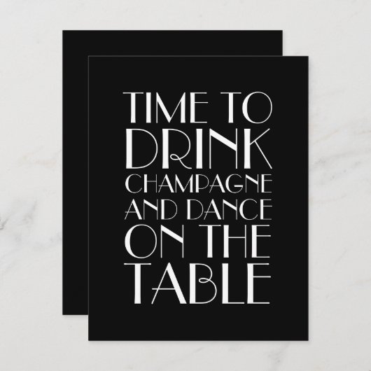 黒い20年代及び白い情報カード エンクロージャーカード (正面/裏面)